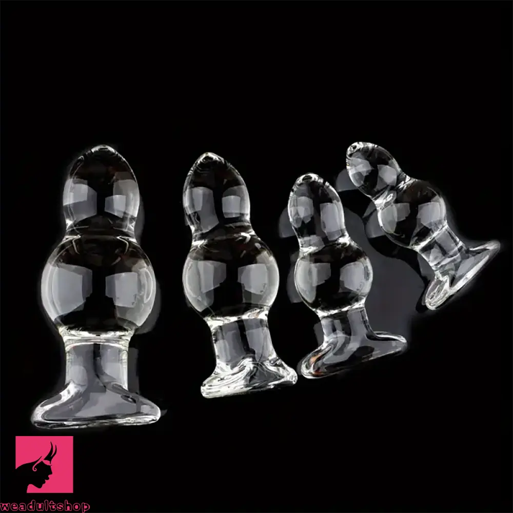 4.65in 4.92in 5.9in 6.89in Transparent Clear Small Glass Dildo