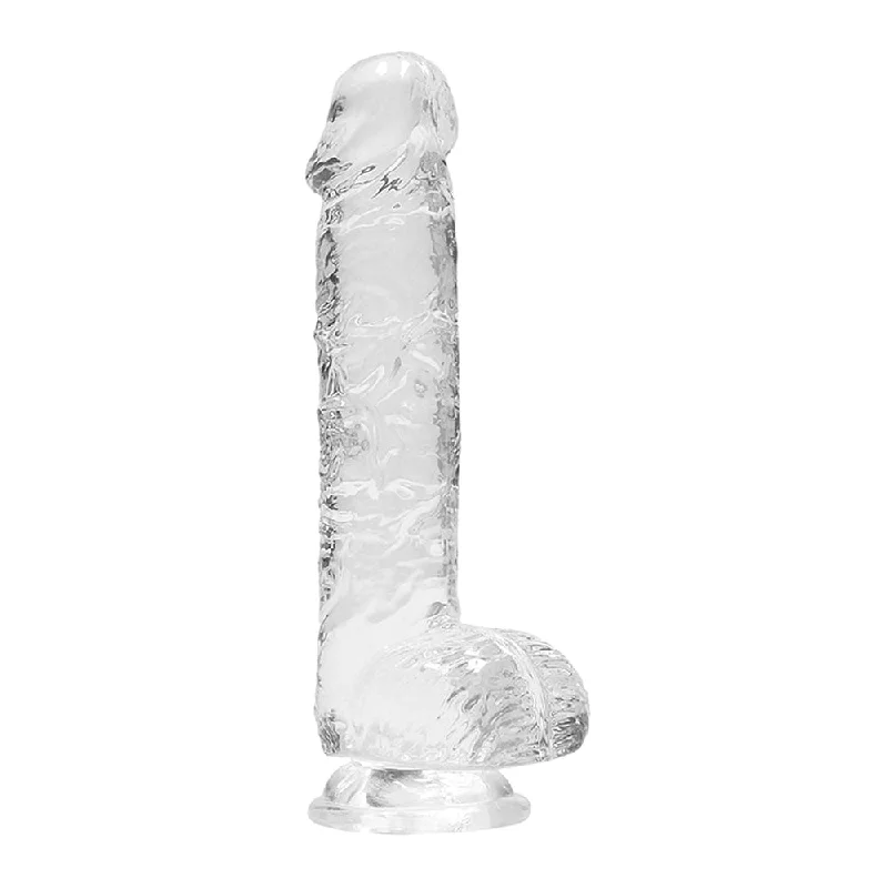 6 Inch Realistic Dildo With Balls - Translucent