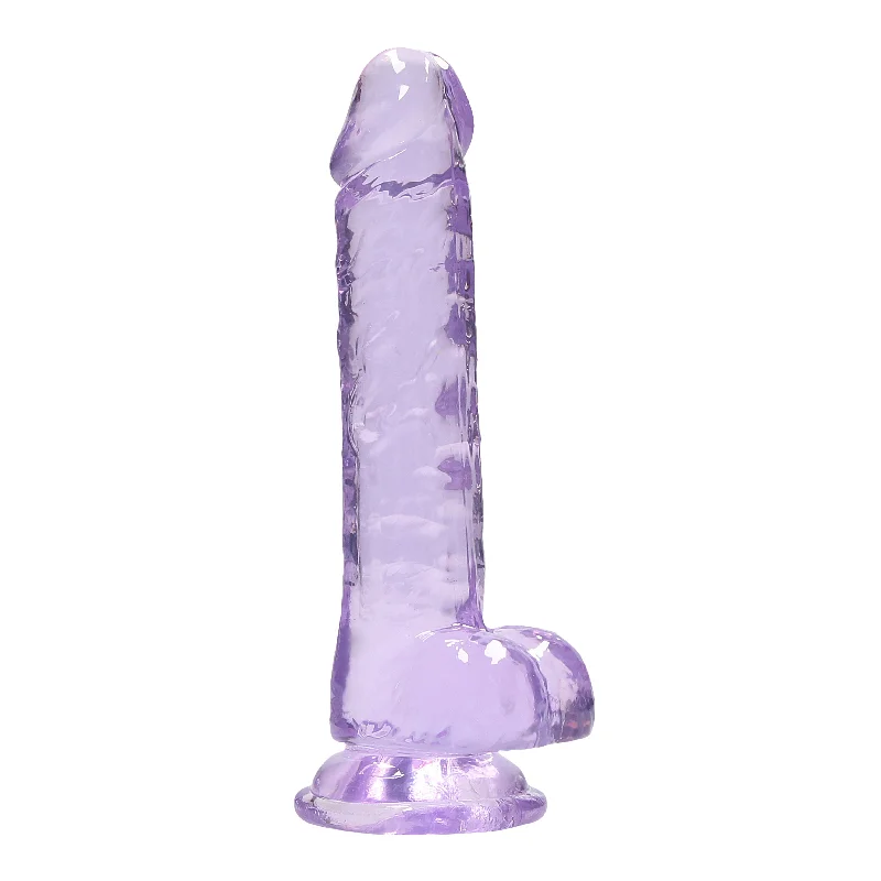 7 Inch Realistic Dildo With Balls - Purple