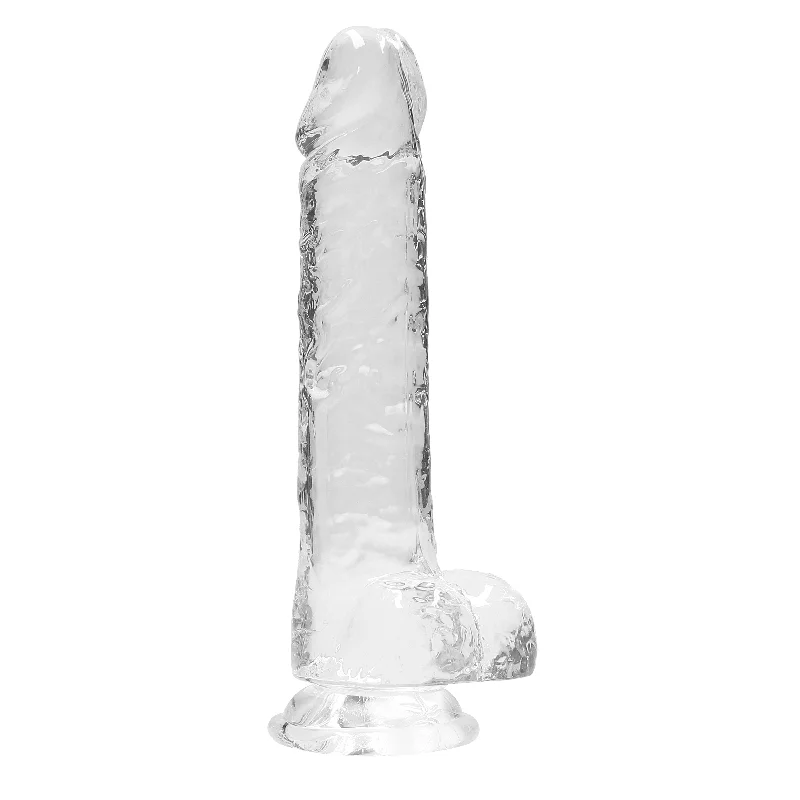 8 Inch Realistic Dildo With Balls - Translucent