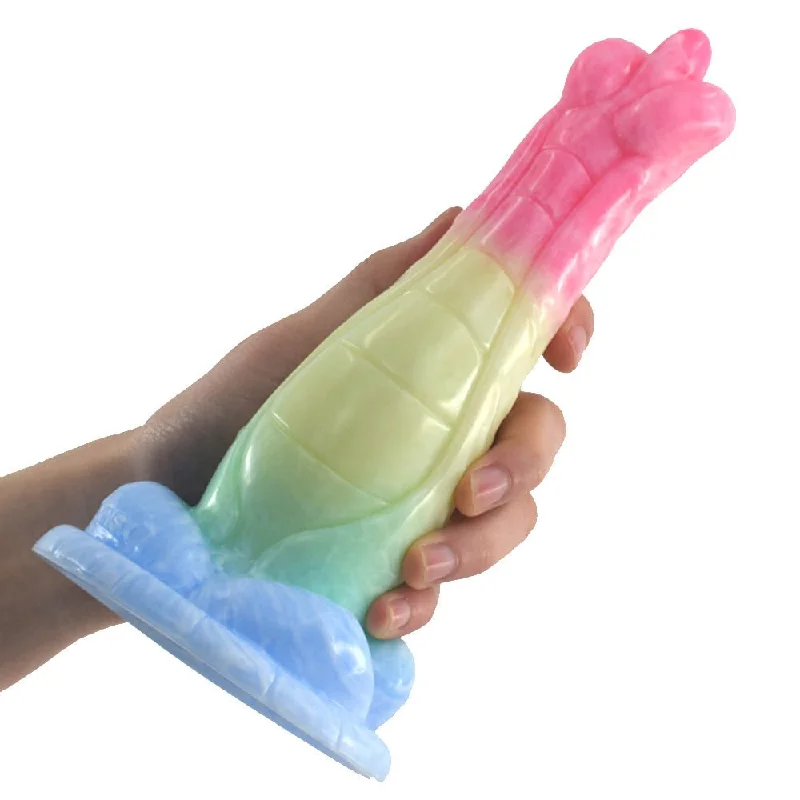 Explosive Muscle Soft Tongue Tease Dildo with Suction Cup