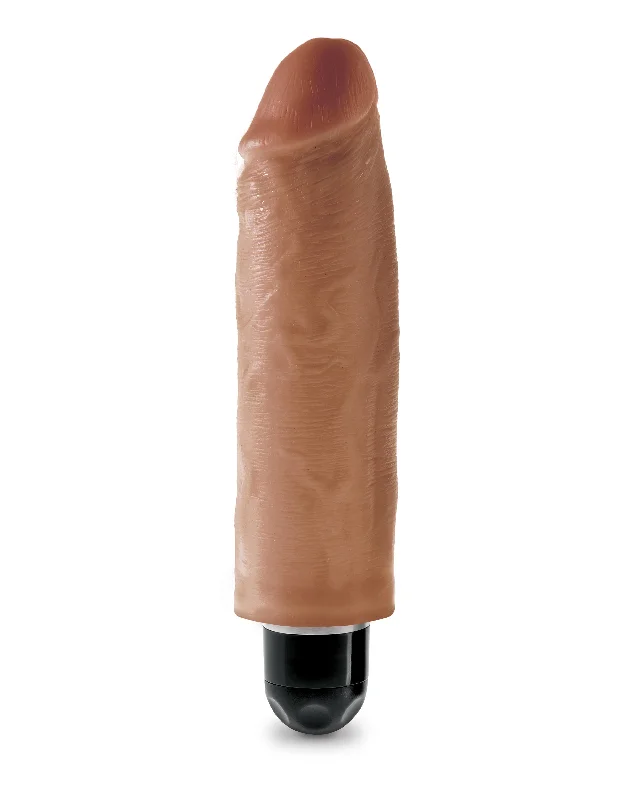 King Cock 6 Inch Vibrating Stiffy - Tan