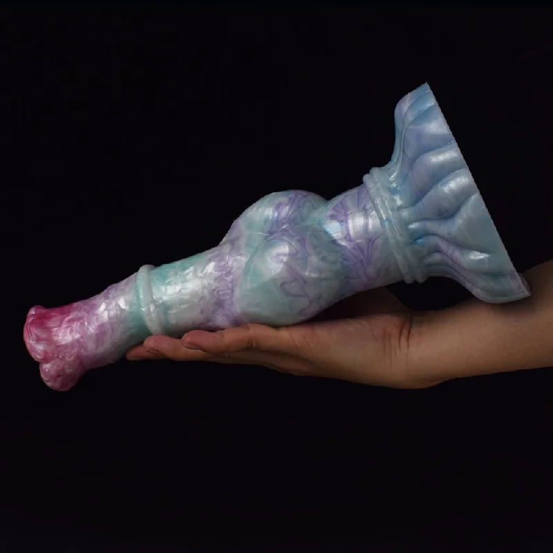 Long Horse Dildo Huge Knot Petal Shape Glans Alien Cock