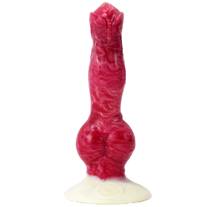 NX5028 Realistic Dog & Wolf Penis Shaped Liquid Silicone Animal Dildo 8.3 inch with Suction Cup