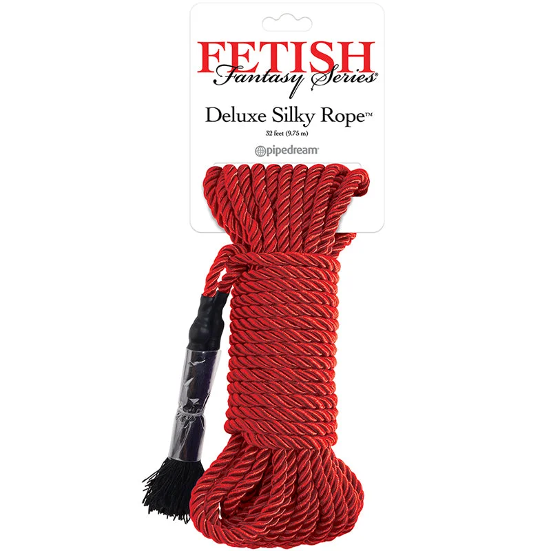 Pipedream Fetish Fantasy Series Deluxe Silk Rope 9.75 m / 32 ft. Red