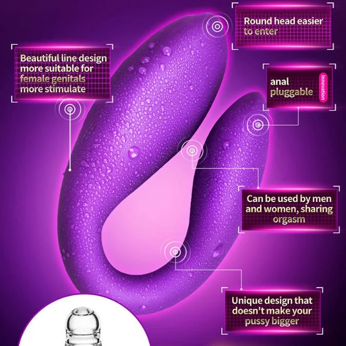 Wearable Wireless Vibrator Dildo G Spot C Shape Silicone Stimulator