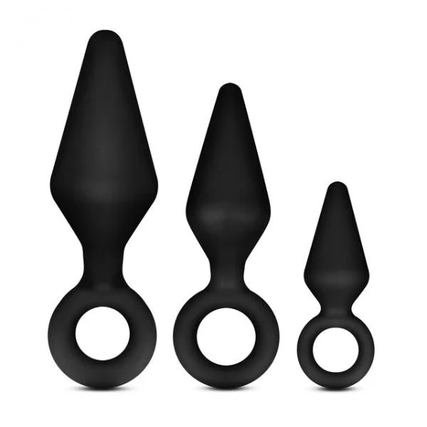 Anal Adventures Silicone Loop Anal Training Butt Plug Set