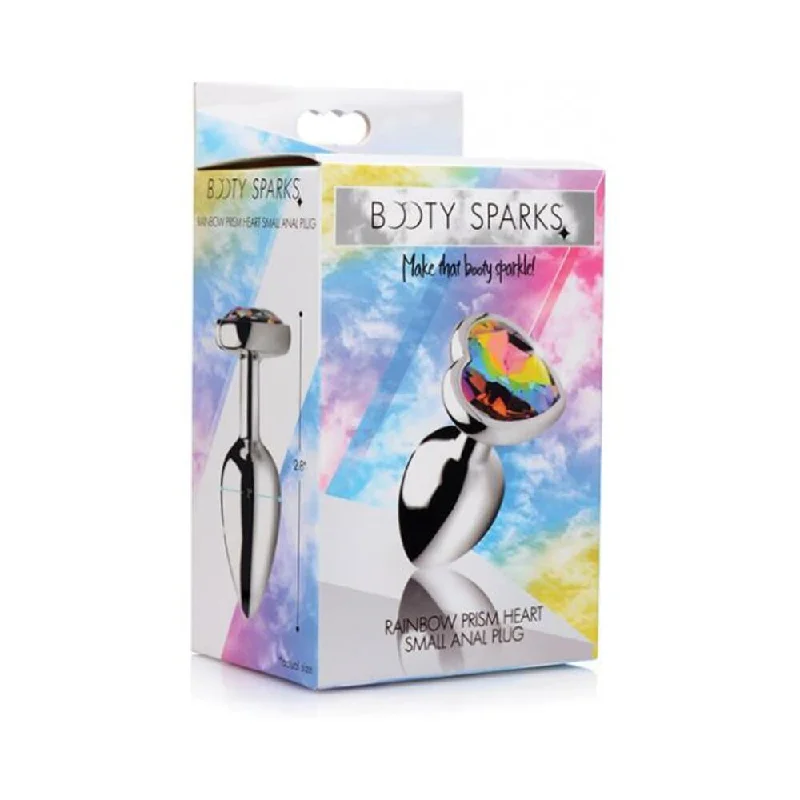 Booty Sparks Rainbow Prism Heart Anal Plug - Small