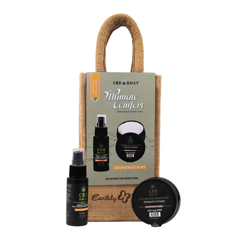 Earthly Body CBD Daily Ultimate Strength Grapefruit Mint 2-Piece Holiday Gift Set