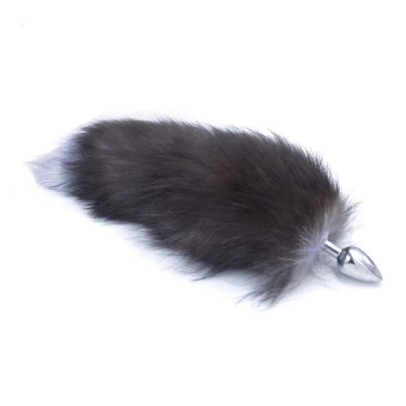 Gray Fox Tail Plug 16" Long