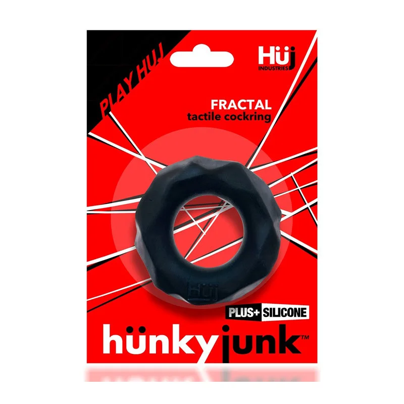 Hunkyjunk Fractal Tactile Cockring Tar Ice