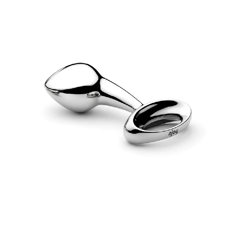 Njoy Pure Medium Stainless Steel Butt Plug with Finger Loop