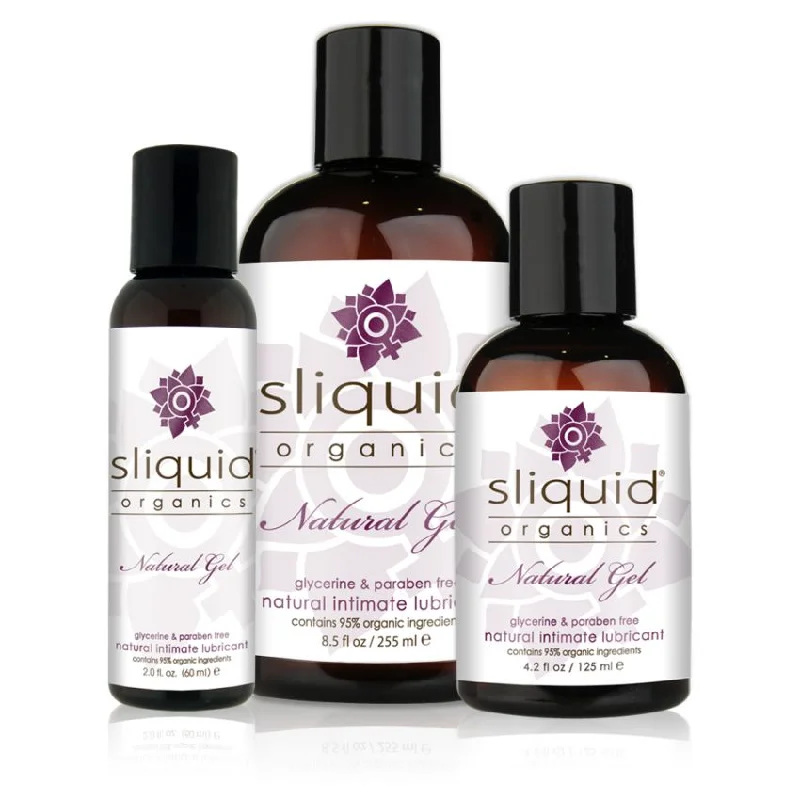 Sliquid Organics Natural Gel Aloe Based Lubricant - Various Sizes