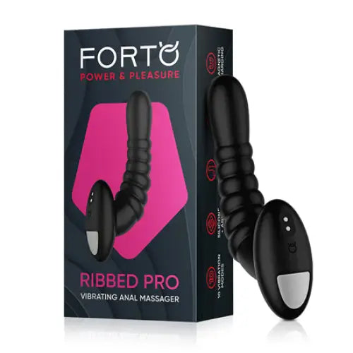 Forto Ribbed Pro Rechargeable Silicone Vibrating Anal Massager