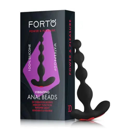 Forto Vibrating Anal Beads Rechargeable Silicone Plug