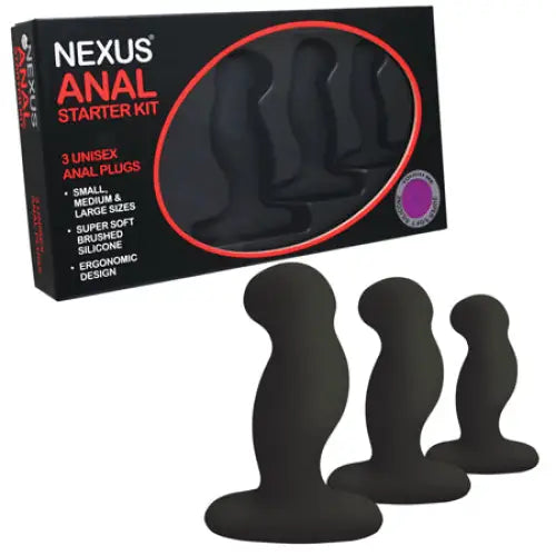 Nexus ANAL STARTER KIT 3 Solid Sillicone Anal Plugs