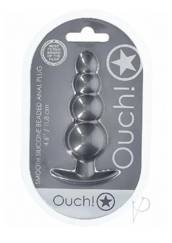 Ouch Beaded Anal Plug Gun Metal