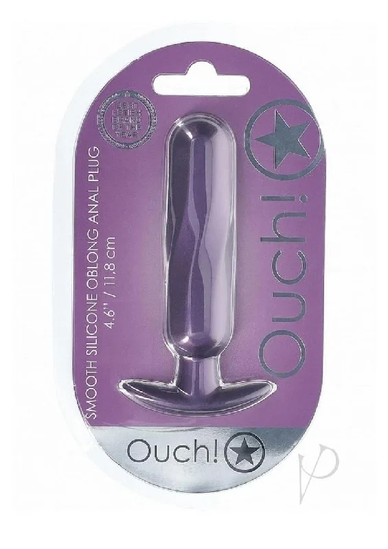 Ouch Oblong Anal Plug Metallic Purple