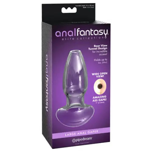 Pipedream Anal Fantasy Elite Collection Large Clear Anal Gaper Glass Tunnel Plug