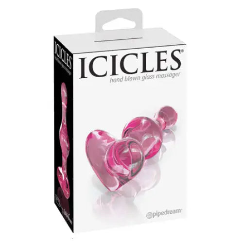 Pipedream Icicles No. 75 Beaded Glass Massager With Heart-Shaped Base