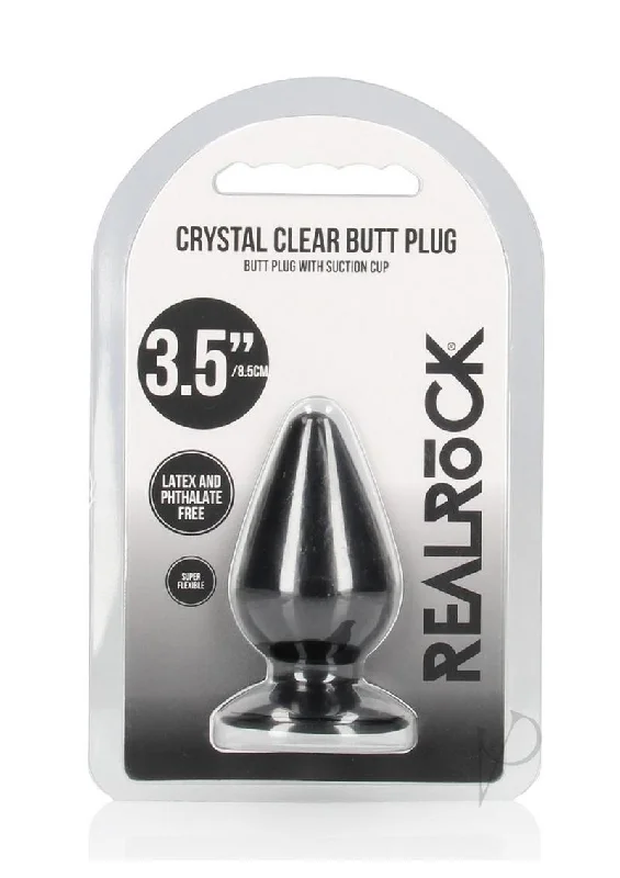 Realrock Crystal Anal Plug 3.5 Blk