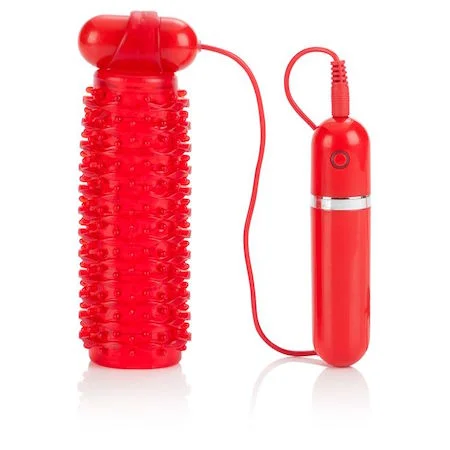 Adonis Vibrating Stroker 10 Function - Red