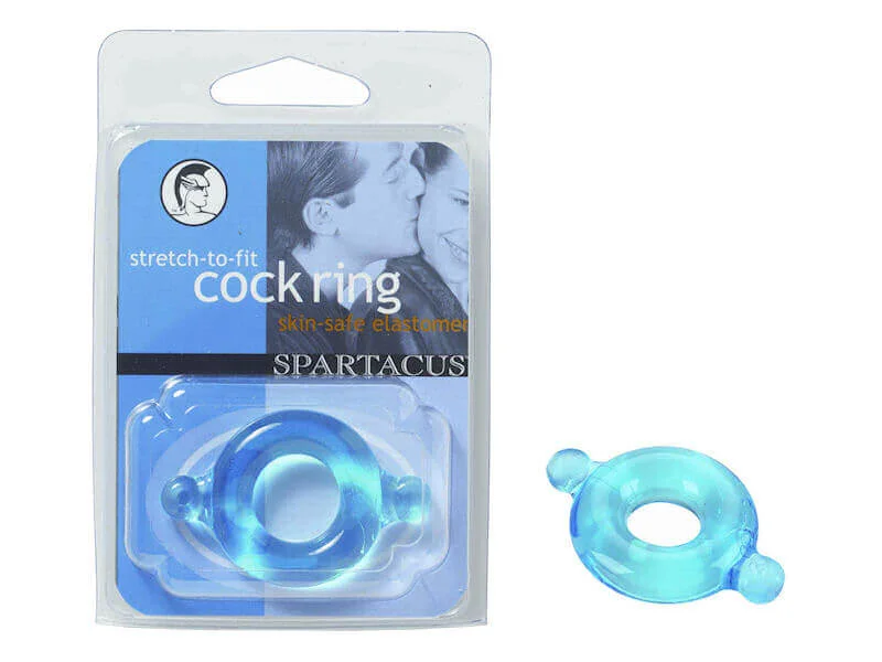 Spartacus Elastomer Cock Ring Blue – Stretchy, Double-Wide & Latex-Free