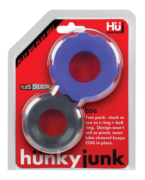 Experience Versatility with the Hunky Junk COG 2 Size Cock Rings from Oxballs