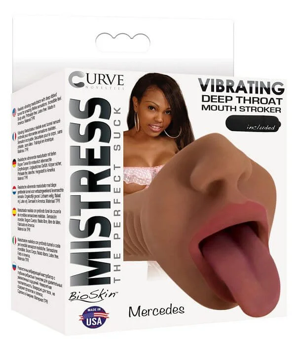 Mistress Mercedes Chocolate Mouth Stroker Chocolate Brown