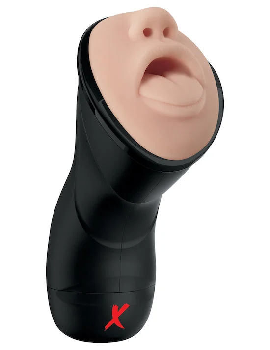 PDX Elite Deep Throat Vibrating Stroker - Flesh