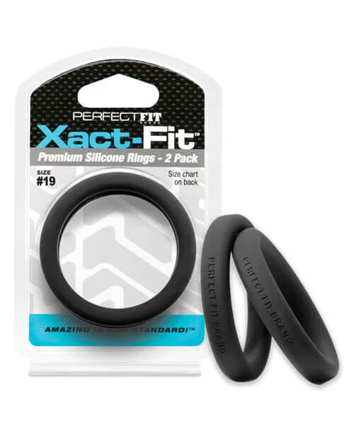 Perfect Fit Xact Fit #19 2 pk Black: The Ultimate Cock Ring Sizing Solution