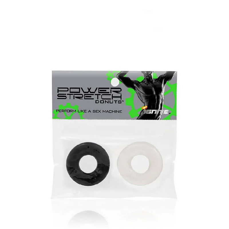 Si Novelties Ignite Power Stretch Donuts 2 Pack - Black/Clear | Boost Performance