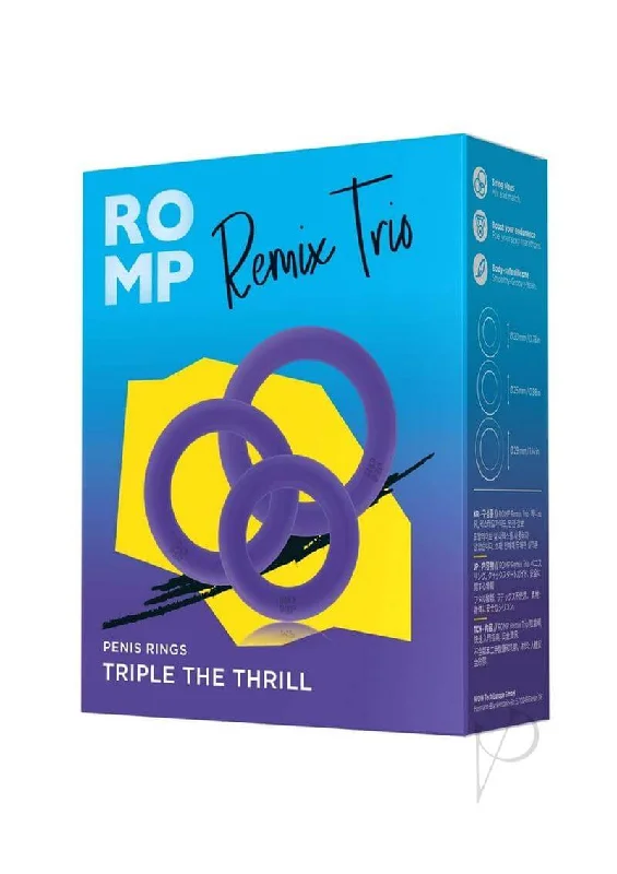 ROMP Remix Trio Penis Rings Purple