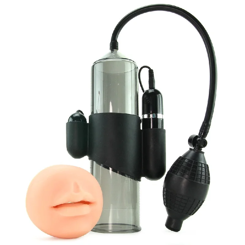 Supreme Vibrating Penis Pump Mouth - Black