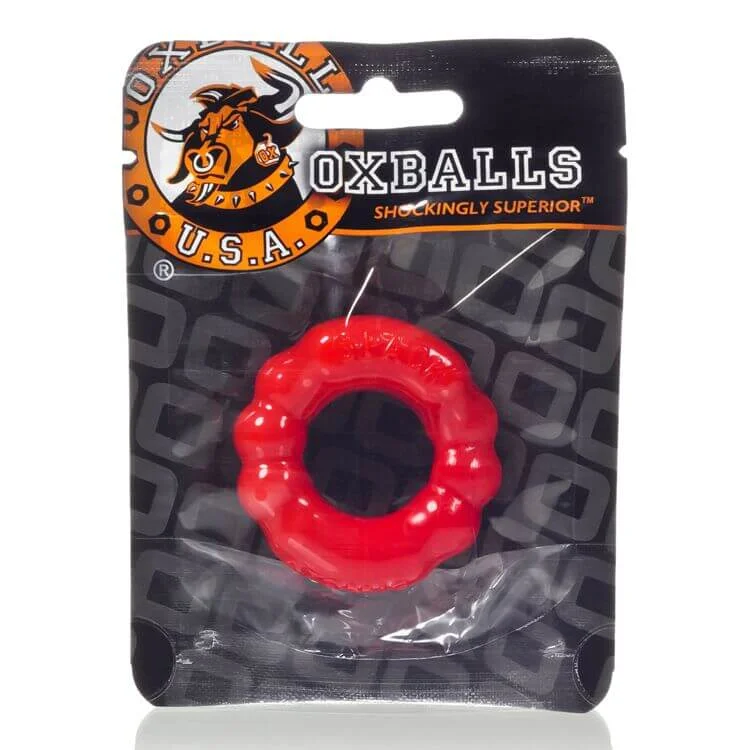 Experience Ultimate Performance with 6 Pack Cock Ring Red from Oxballs